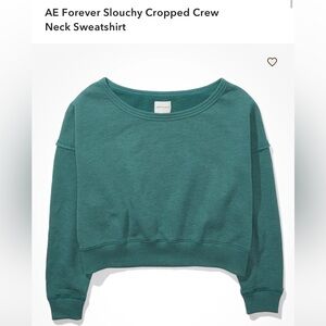 American Eagle Slouchy Cropped Sweatshirt